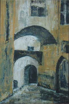 Acrylbild - Stadtlandschaft