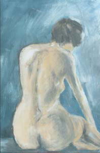 Acrylbild - Die Nackte